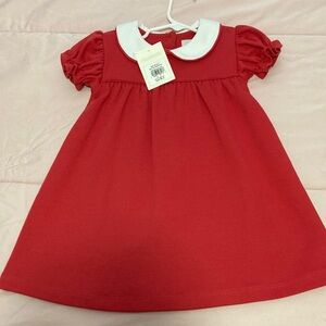 The Beaufort Bonnet Company Red Dress with White Collar